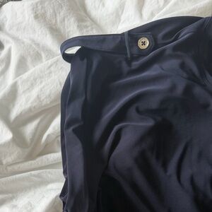 Tommy Hilfiger Navy Sleeveless Top with Button Detail